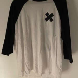 Sam & Colby Black & White Xplr Baseball Tee